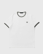 Fred Perry TWINTIPPEDT-SHIRT White Mens Shortsleefe