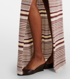 Aya Muse Aella knitted striped cotton-blend maxi dress