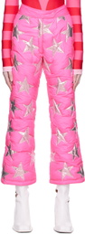 ERL Pink Embellished Puffer Trousers