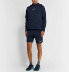 Nike Training - Pro Logo-Print Dri-FIT Hoodie - Blue