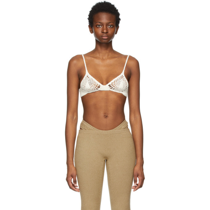 ISA BOULDER SSENSE Exclusive Off-White Confidence Bra Isa Boulder