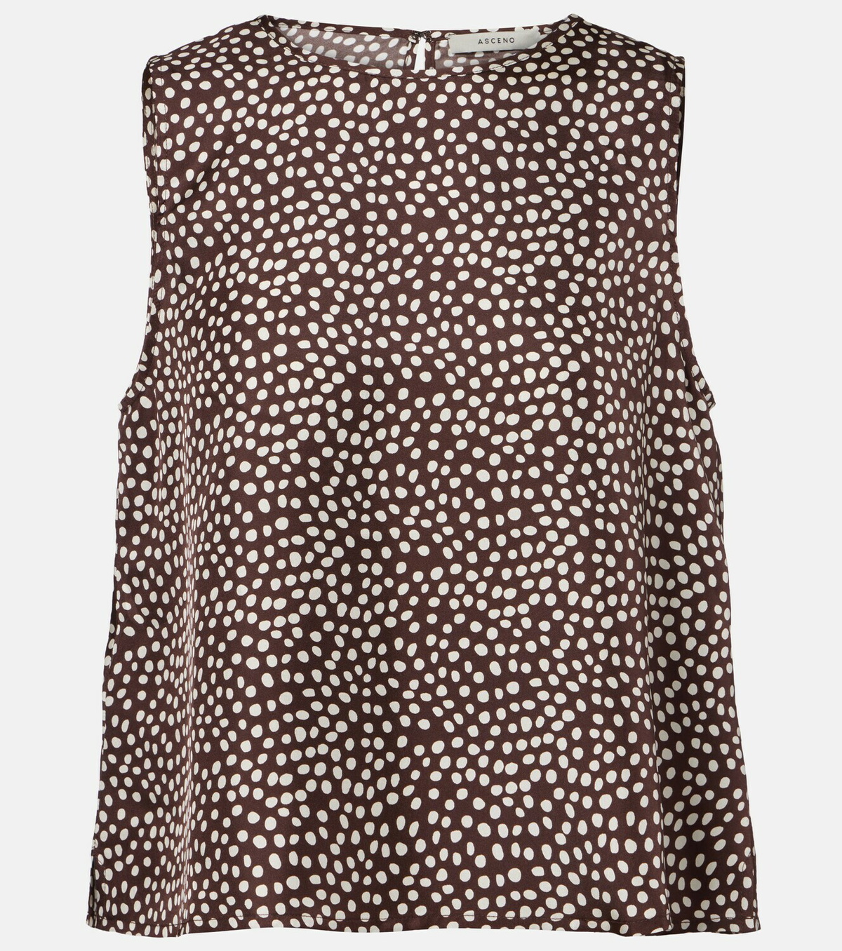 Asceno Sofia silk twill tank top