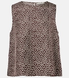 Asceno Sofia silk twill tank top