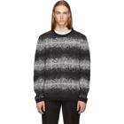 Saturdays NYC Black Wade Ombre Stripe Sweater