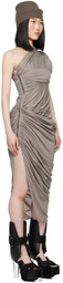 Rick Owens Gray Lido Draped Midi Dress