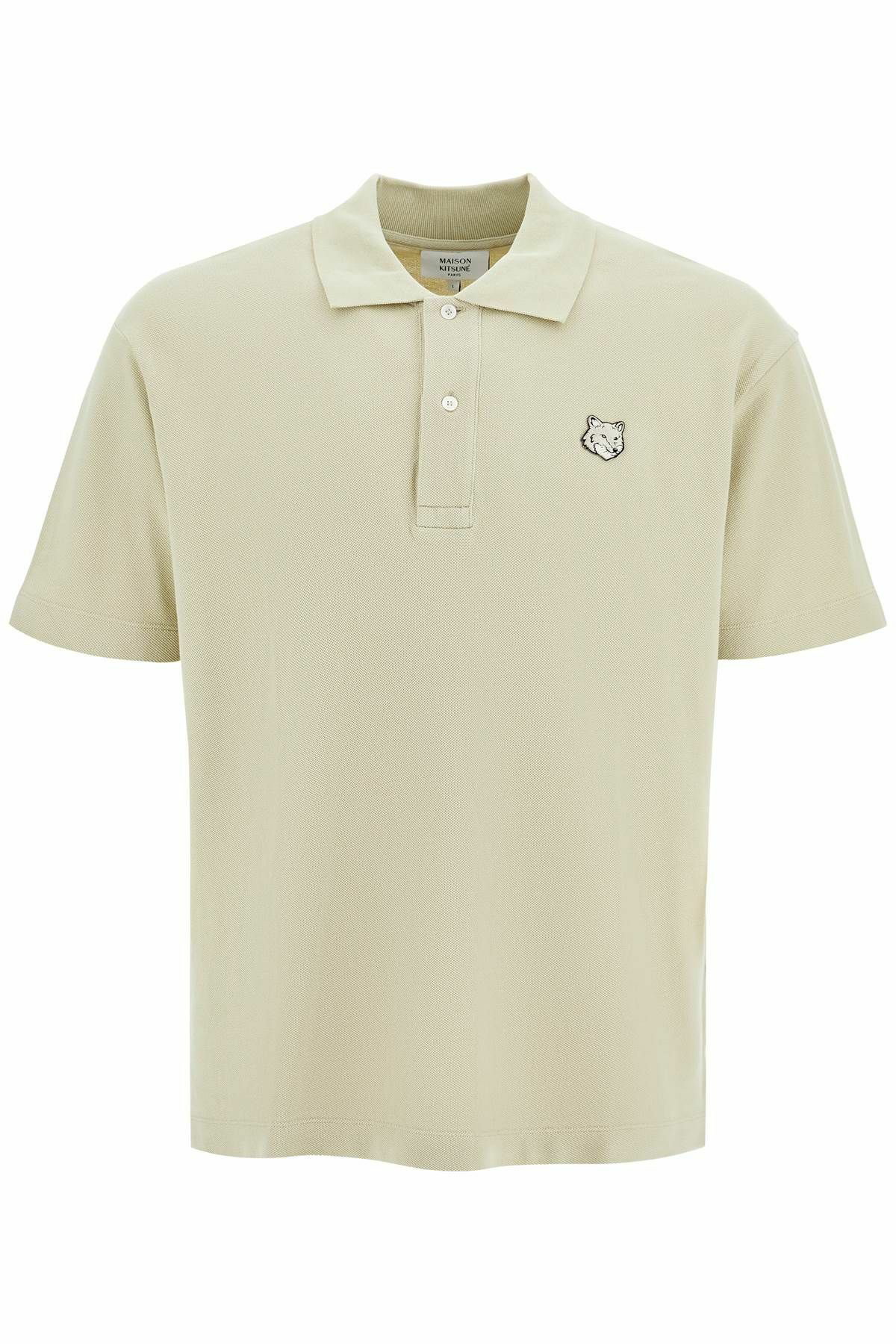 MAISON KITSUNE 'bold fox head comfort fit polo shirt Khaki Maison