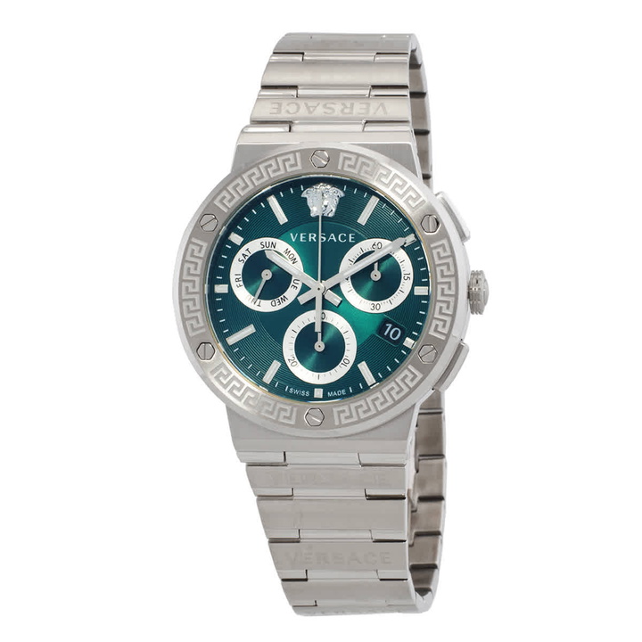 Photo: Versace Chronograph Quartz Green Dial Mens Watch VEZ900121