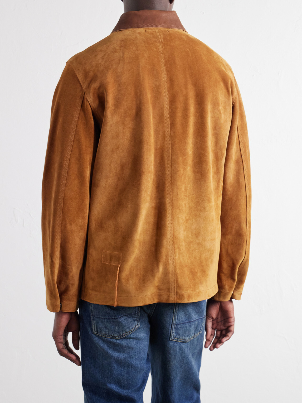 Fortela - Montana Leather-Trimmed Suede Jacket - Brown