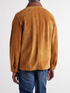 Fortela - Montana Leather-Trimmed Suede Jacket - Brown
