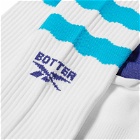 Botter Women's x Reebok Football Socks in Aqua Blue