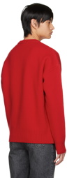 AMI Paris Red Ami De Cœur Sweater