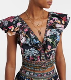 Camilla Crystal-embellished cotton crop top