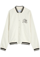 Off-white Souvenir Logo-embroidered Linen Varsity Jacket