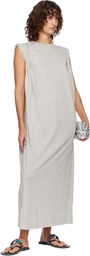 Dries Van Noten Gray Loose T-shirt Maxi Dress