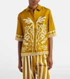 Eres Émeraude floral silk twill shirt