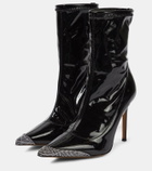 Alexandre Vauthier Avi embellished faux leather ankle boots