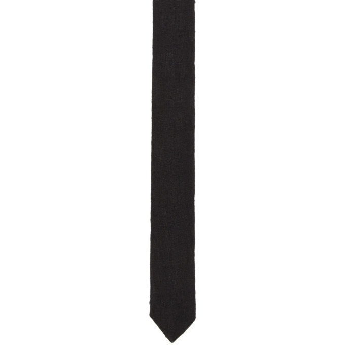 Ann Demeulemeester Black Hemp Tie Ann Demeulemeester