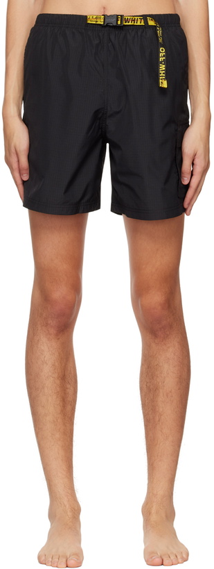 Photo: Off-White Black Industrial Swim Shorts