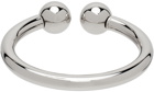 MM6 Maison Margiela Silver Boule Flexible Cuff Bracelet