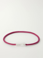 Le Gramme - 5g Sterling Silver Woven Cord Bracelet - Burgundy