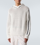 Orlebar Brown Kirk striped crochet cotton-blend hoodie
