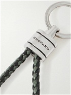 Chopard - Braided Leather and Silver-Tone Keyring
