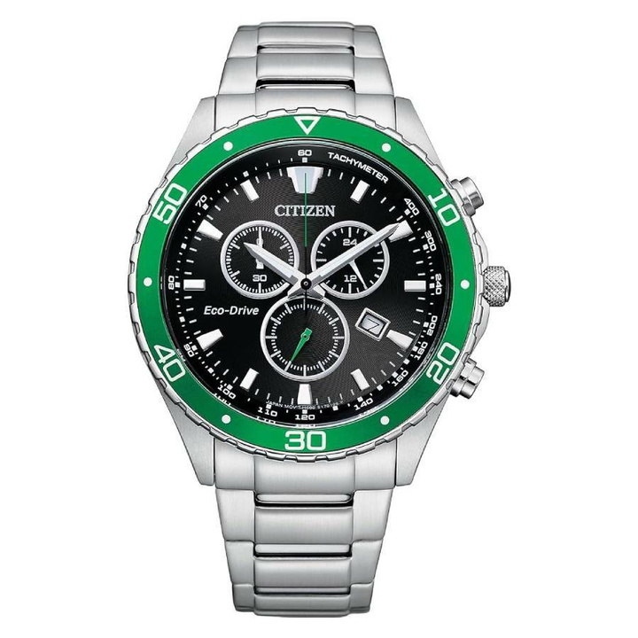 Photo: Citizen Chronograph Black Dial Mens Watch AT2386-55E
