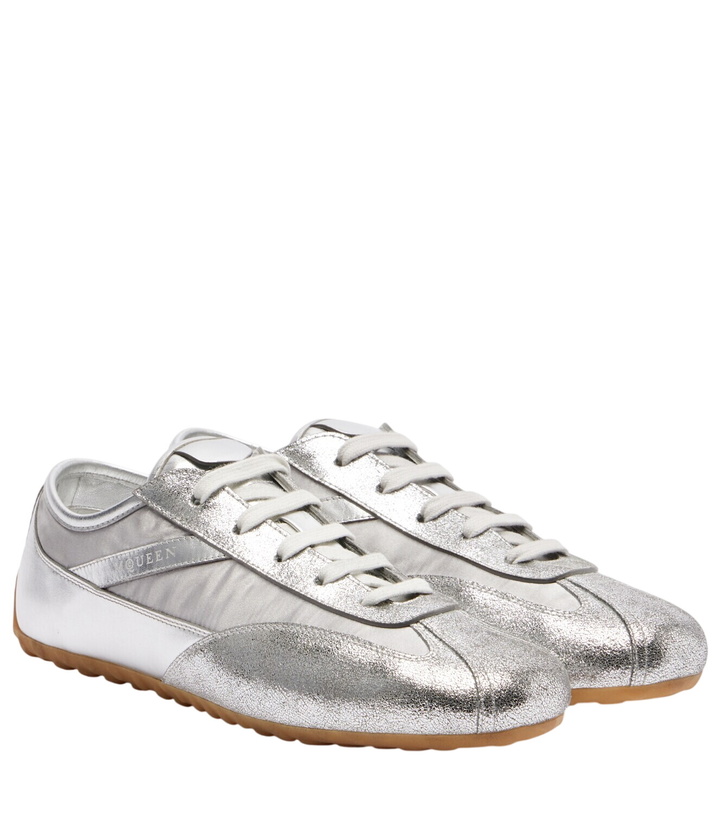 Photo: McQueen Metallic leather sneakers