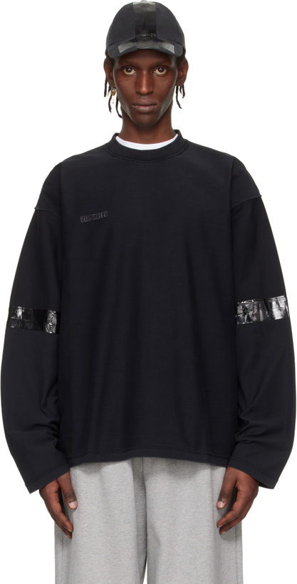 Photo: VETEMENTS Black Taped Reconstructed Longsleeve T-shirt
