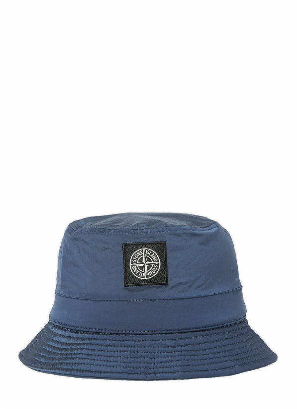 Photo: Stone Island - Logo Patch Bucket Hat in Blue