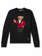 Polo Ralph Lauren - Embroidered Intarsia Wool Sweater - Black