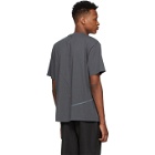 C2H4 Grey Crooked Panelled T-Shirt