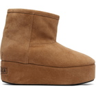 Balenciaga Tan Alaska Platform Boots