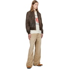 R13 Beige Damon Pleated Jeans