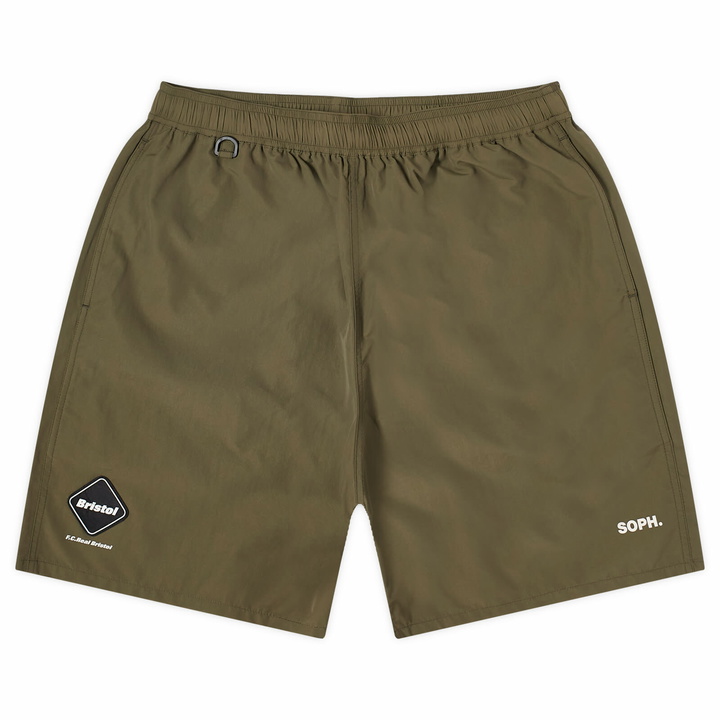 Photo: F.C. Real Bristol Men's Supplex Nylon Easy Shorts in Khaki