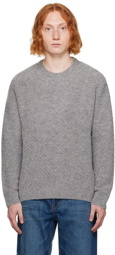 Solid Homme Gray Striped Sweater