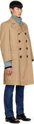 Maison Margiela Brown Cotton Trench Coat