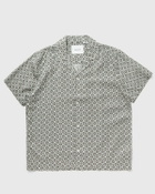 Les Deux Foulard AOP SS Shirt Green Mens Shortsleefe