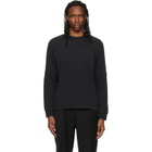 sacai Black Cotton Jersey Long Sleeve T-shirt