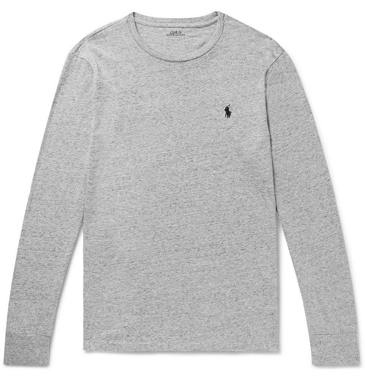 Photo: Polo Ralph Lauren - Slim-Fit Mélange Cotton-Jersey T-Shirt - Men - Gray