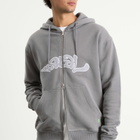 POSTAL Men's Trip Applique Zip Hoodie in Concrete