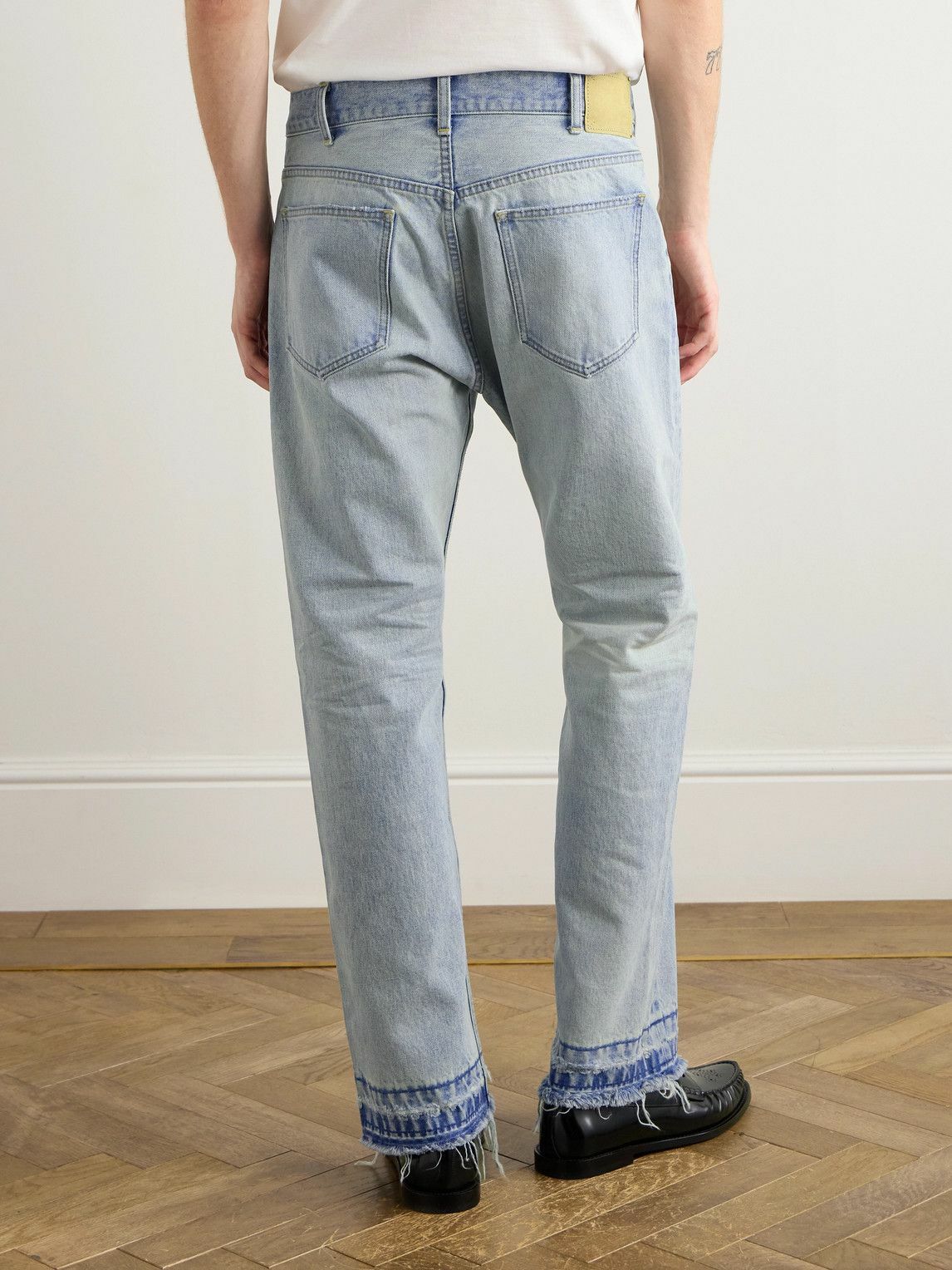 CELINE - Wesley Straight-Leg Distressed Jeans - Blue