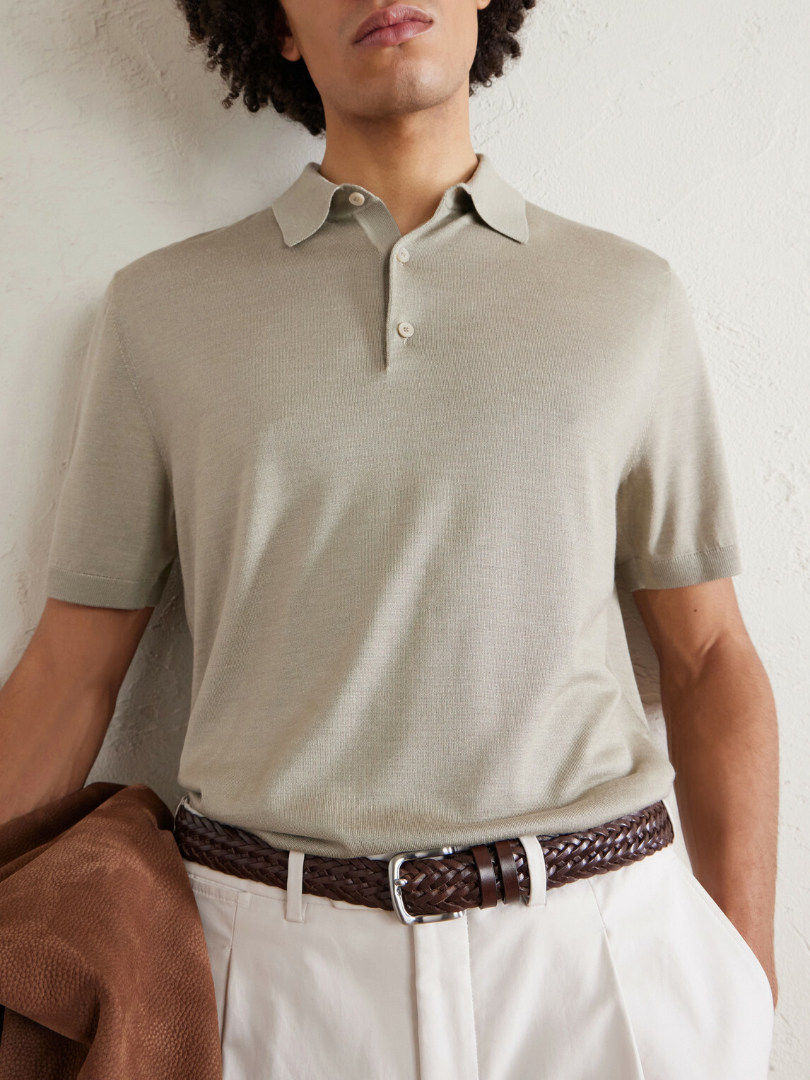 Loro Piana - Slim-Fit Wool, Silk and Cashmere-Blend Polo Shirt - Green