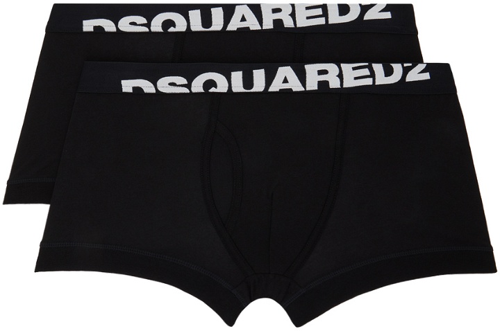 Photo: Dsquared2 Two-Pack Black Boxer Briefs