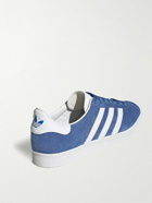 adidas Originals - Gazelle 85 Leather-Trimmed Suede Sneakers - Blue