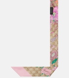 Gucci GG floral silk twill scarf