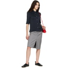 Jil Sander Navy Envers Satin Shirt