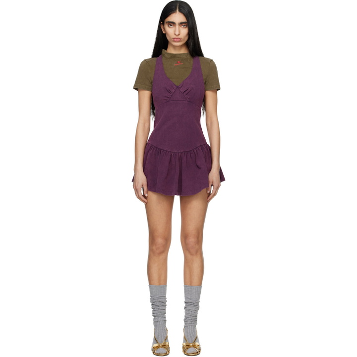 Photo: SHUSHU/TONG Purple Sleeveless T-Shirt Minidress