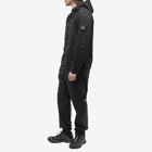 Stone Island Men's Supima Cotton Twill Stretch Hooded Jacket in Black