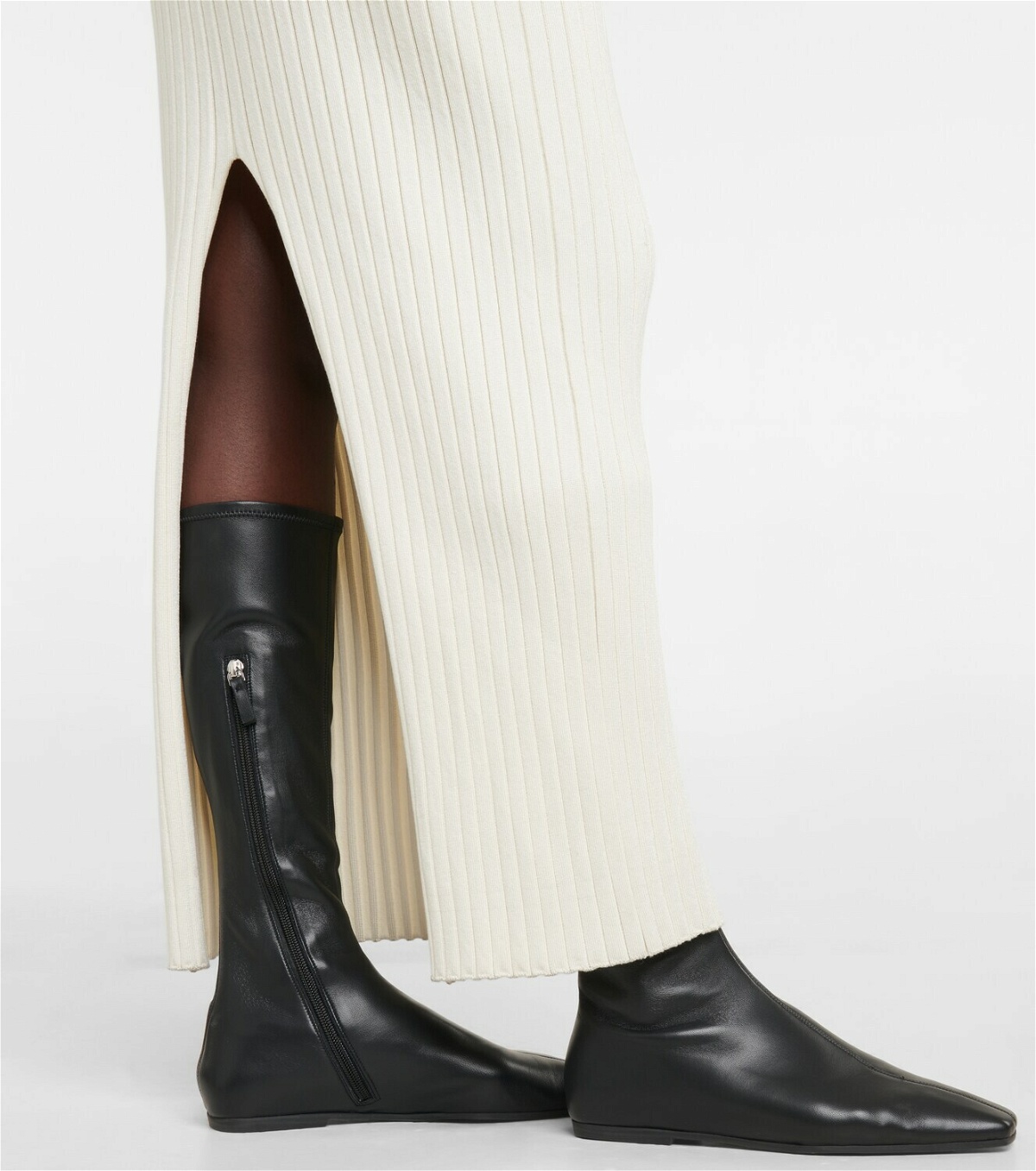 The Row Tech leather knee-high boots The Row